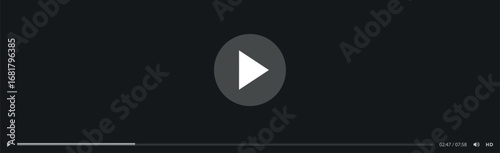 Video and Media Player Interface Template - Vector illustration