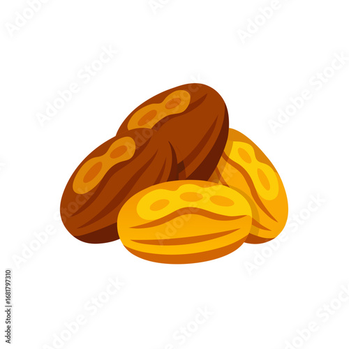 a close up shot showcases a pile of ripe dates  th