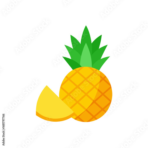this image features a vibrant  whole pineapple wit