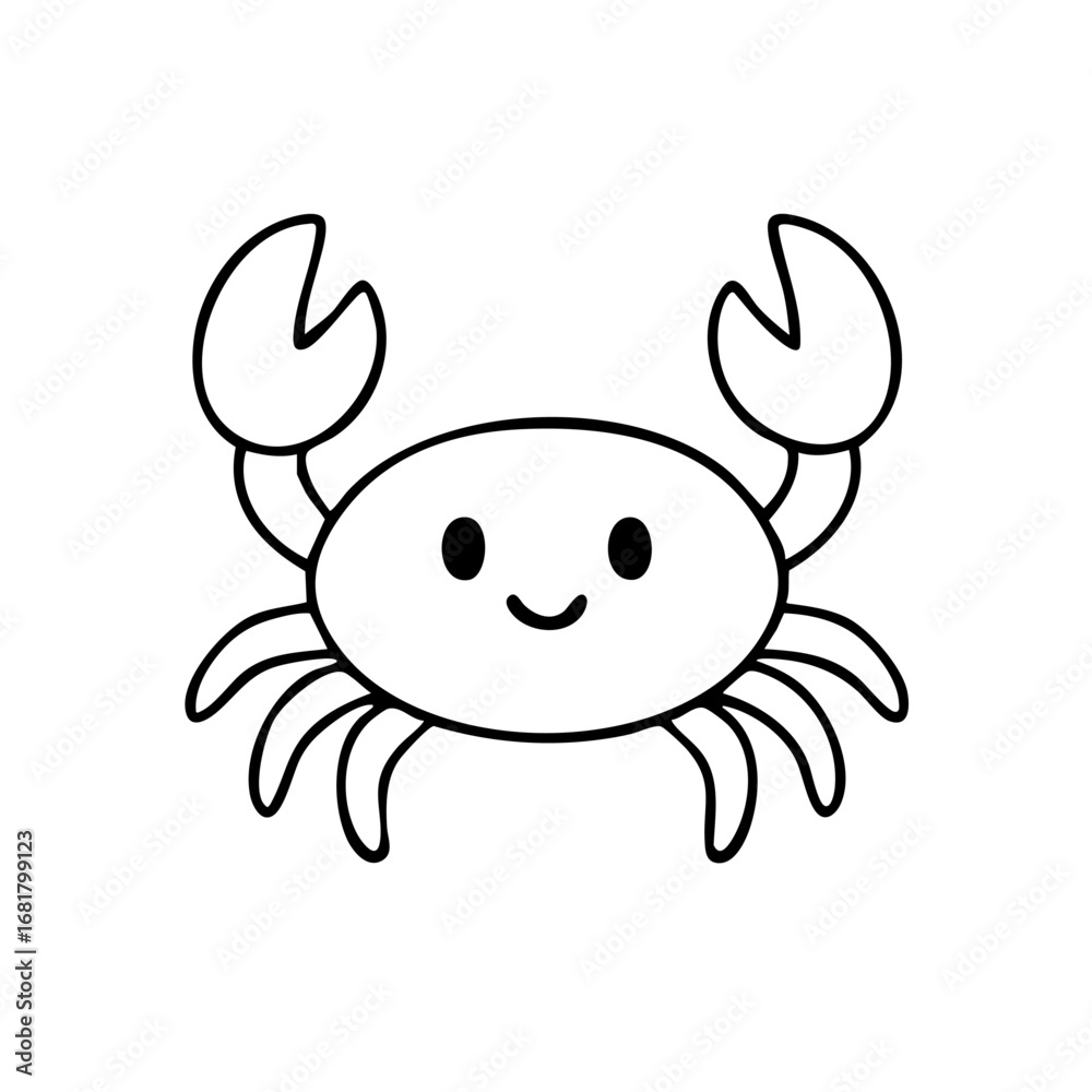Fototapeta premium Crab coloring page