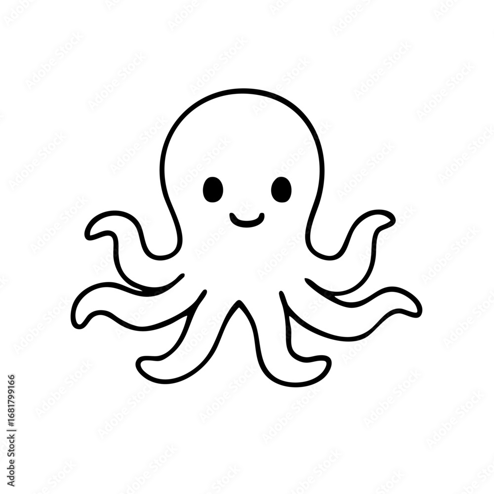 Fototapeta premium Octopus coloring page