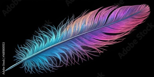 Pastel Rainbow Feather Sing...