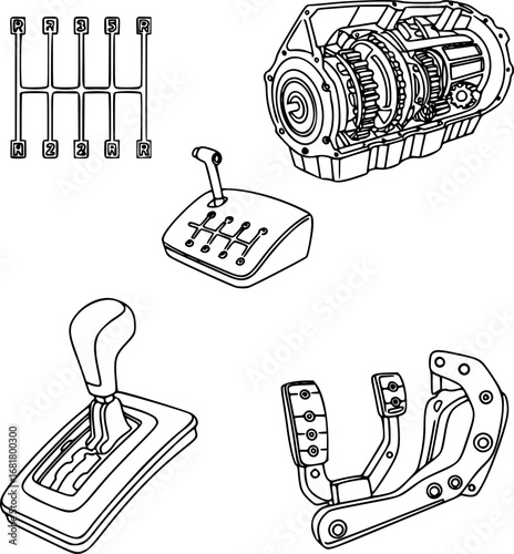 Fiber Optic Icons. Outline icon set of fiber optic cables: single-mode fiber connector, multimode fiber connector, fiber patch
