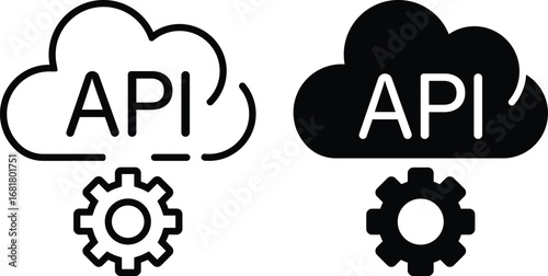 Cloud API Icon Set Service Integration and Connectivity
