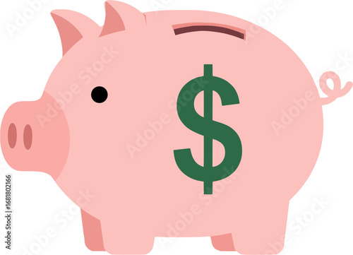piggy bank and dollar sign | Savings and Finance