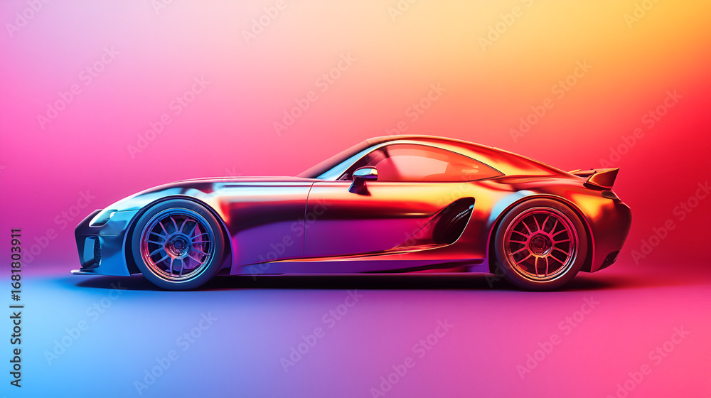 Naklejka premium car, auto, automobile, vehicle, transport, speed, sport, sports, fast, luxury, race, wheel, sportscar, road, wheels