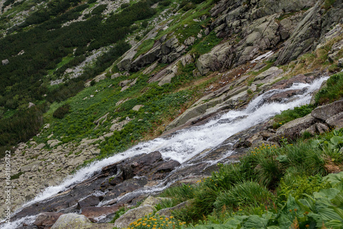 waterfall in the mountains