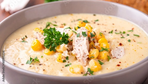Plakat w ramie Chicken and Corn Chowder