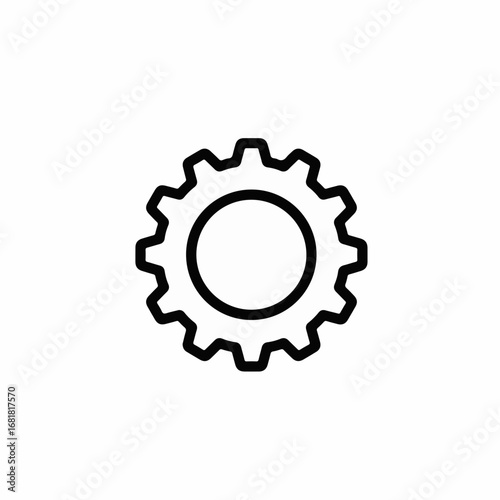 Discover a versatile, clean black gear icon representing mechanical engineering, industry, and industrial processes, perfect for technical concepts and innovation.