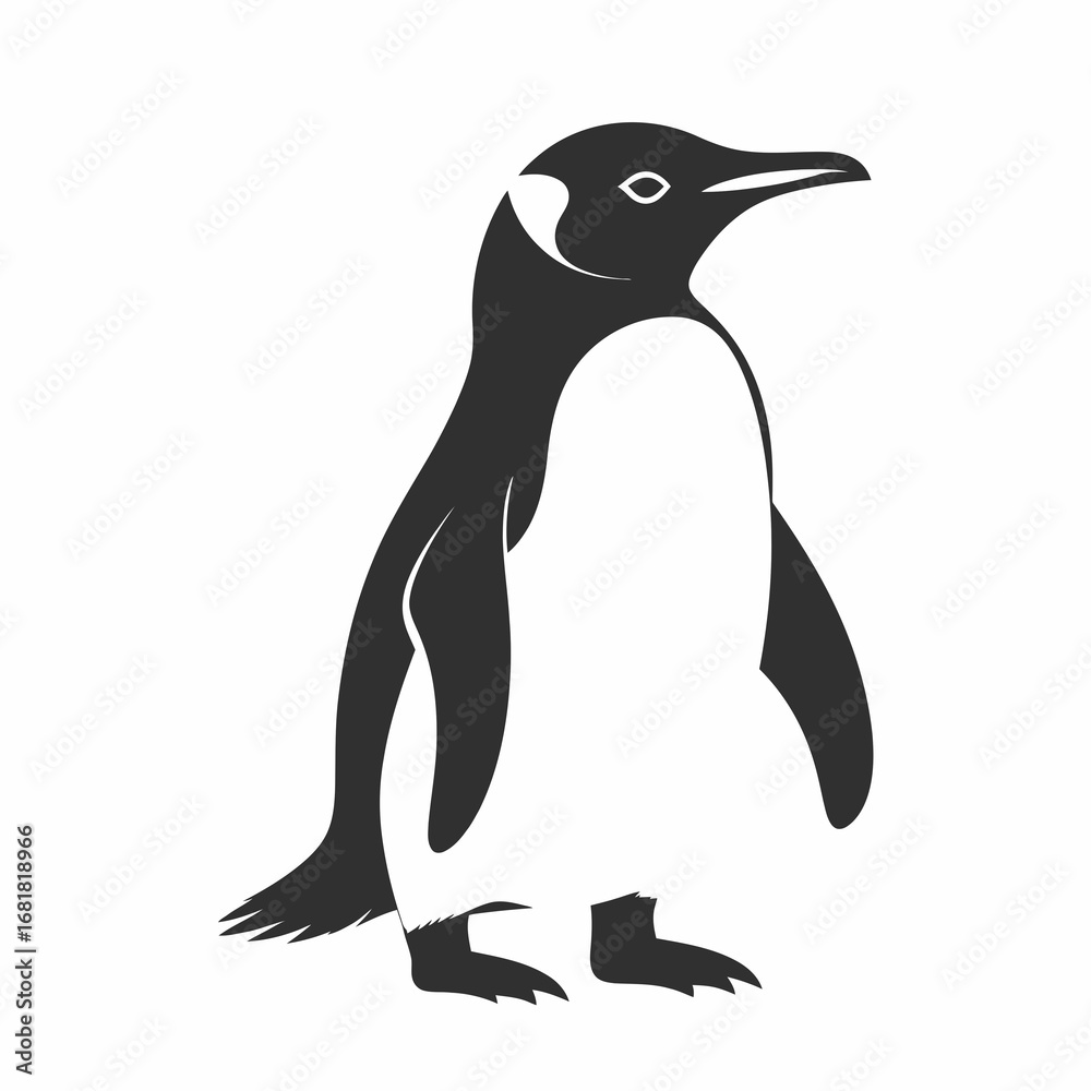 Obraz premium Penguin Silhouette Vector Illustration