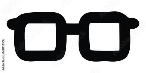 A vector illustration of a set of colorful glasses icons for web and design, including 3D glasses, sunglasses, and protective goggles