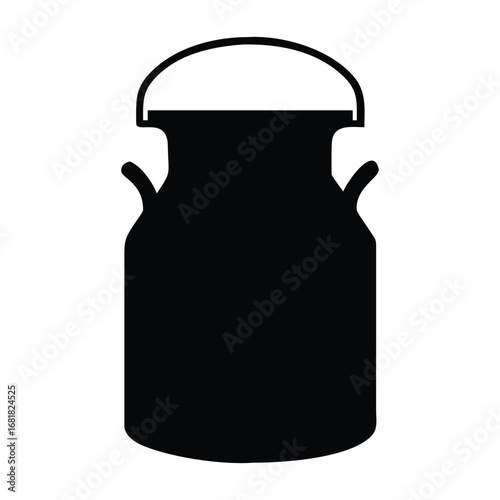 Vintage milk bottle and jug isolated on white background