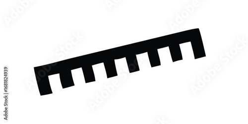 Vector film strip and camera icon for 3D piano keys design on a white background