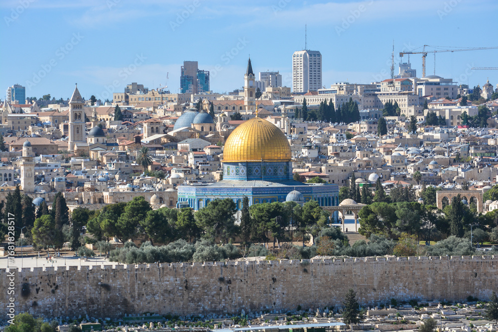 Naklejka premium Jerusalem. The Walls Of The Old City.