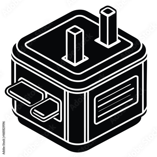 travel adapter vector icon