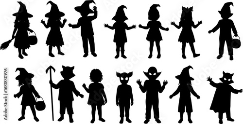Halloween Kids Parade Silhouette
