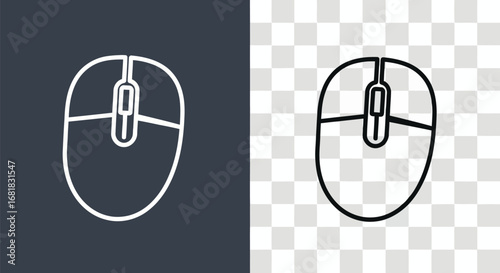 Computer mouse on two different backgrounds