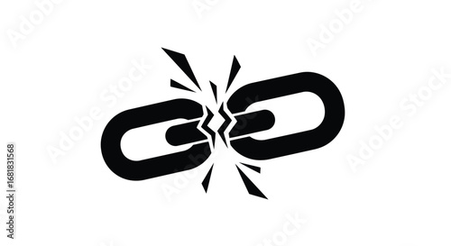 Illustration of a broken chain link, symbolizing failure