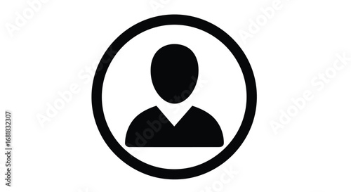 User icon in a circle, a simple representation of a person