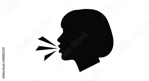 Silhouette of a person speaking