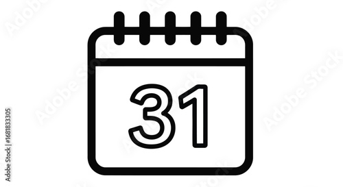 Calendar icon showing the 31st day