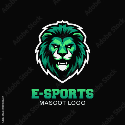 E-sports Lion Mascot Vector Logo