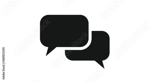 Two speech bubbles overlapping
