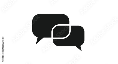 Two speech bubbles, representing communication and dialogue