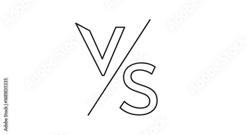 Black and white versus symbol for comparison