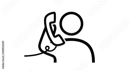 Person is using a telephone to make a call