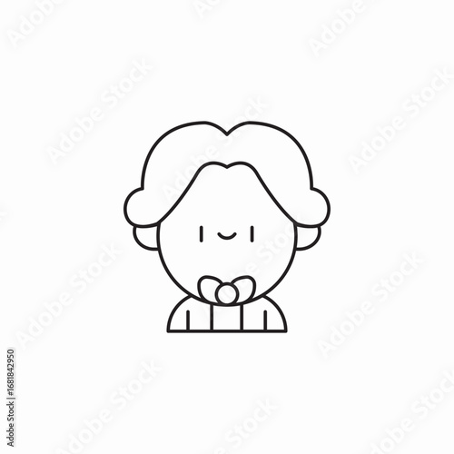 baby with pacifier icon sign vector