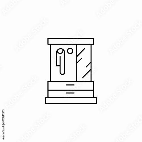clothing storage dresser icon sign vector