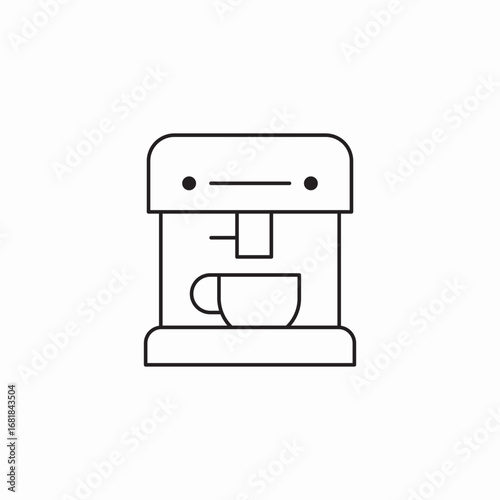 coffee maker machine icon sign vector