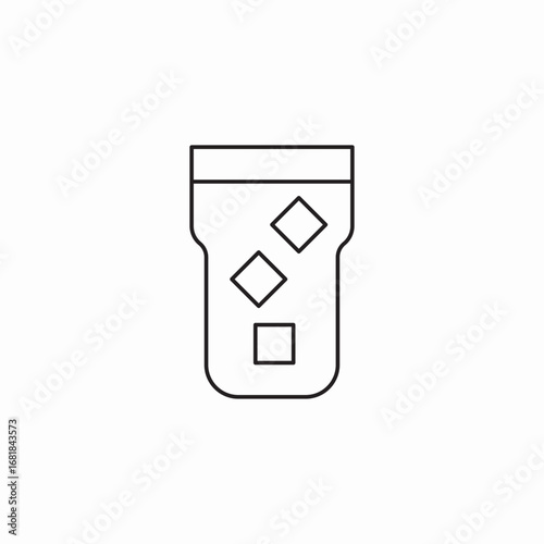 cold drink ice icon sign vector