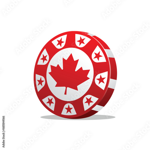 canada poker abstract logo modern style