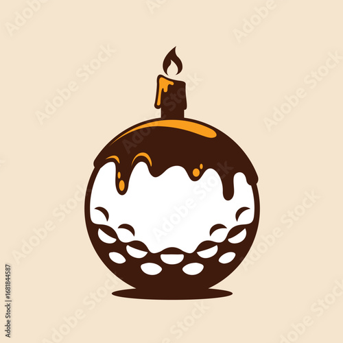 golf cake abstract logo modern style