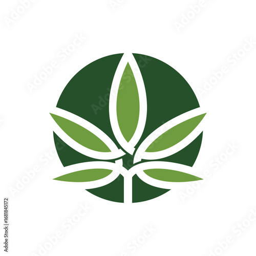 weed cannabis abstract logo modern style