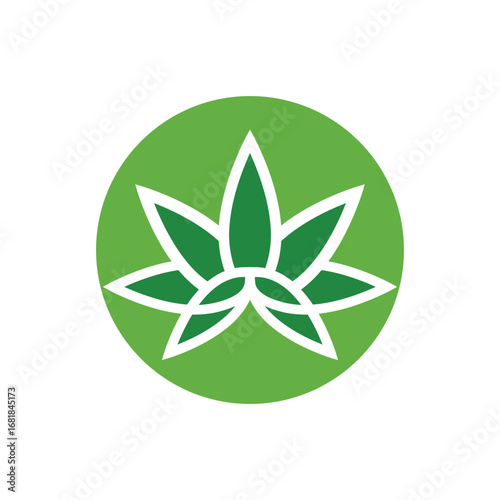 weed cannabis abstract logo modern style
