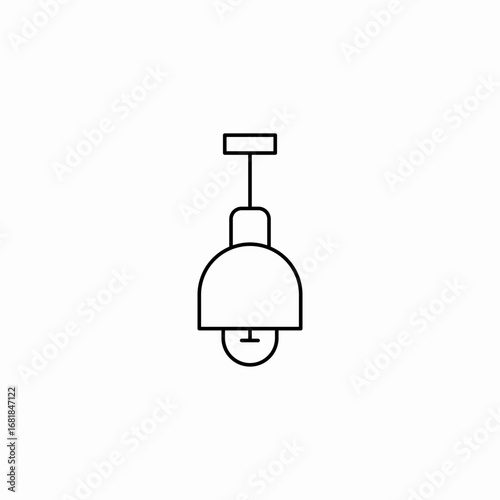 hanging pendant light icon sign vector