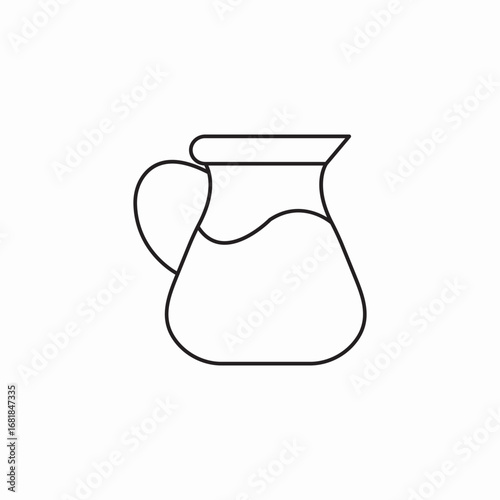 jug with water icon sign vector