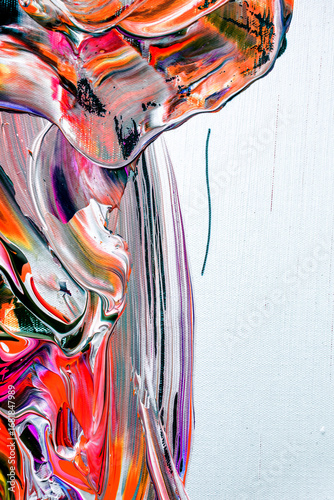 Fragment from painted canvas texture