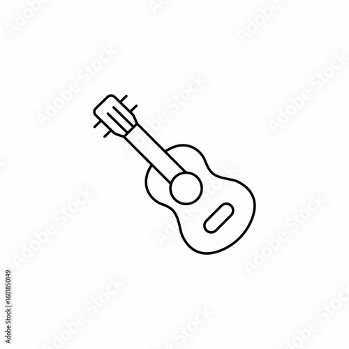 musical instrument ukulele icon sign vector