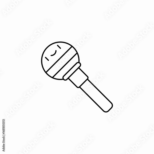 old style microphone icon sign vector
