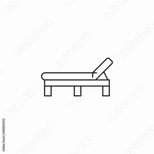 outdoor lounge chair icon sign vector