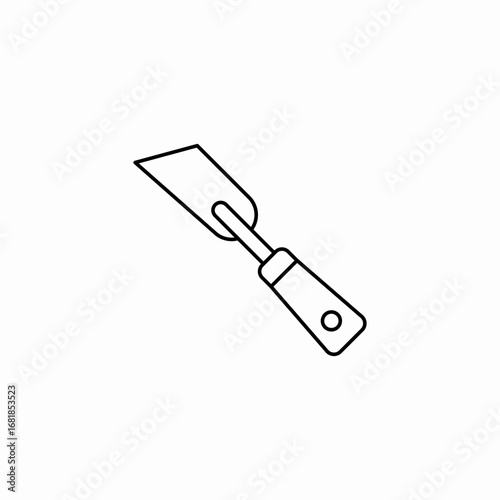 small putty knife icon sign vector
