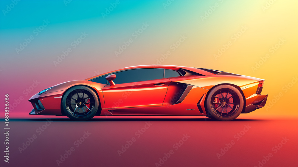 Obraz premium Dream car, supercar, speed in the veins