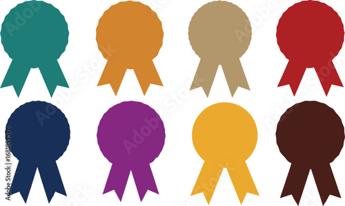 Vector award ribbons set design elements for graphic resources