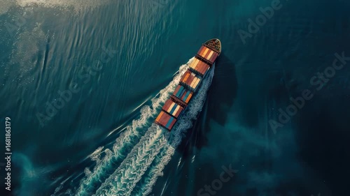 Container Ship at Sea