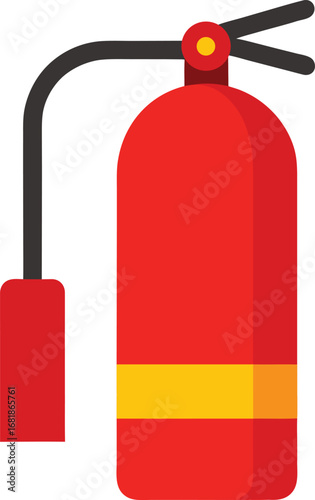 Red fire extinguisher safety tool icon vector illustration scalable eps graphic transparent background