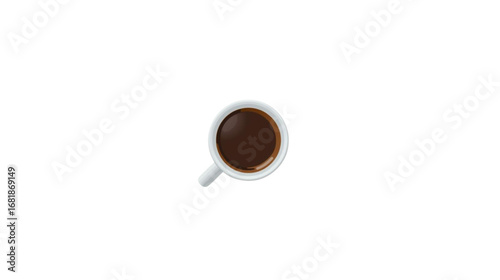 Coffee cup on white background with soft shadow